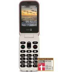 DORO 6040 Red - User-Friendly Mobile Phone with Big Buttons & Easy Navigation - Perfect for Seniors!